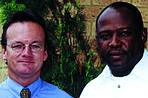 Nick Buick, MD of Honeywell Southern Africa (left) and Josh Peprah of CNSI Technologies (right), Honeywell's distributor in Ghana